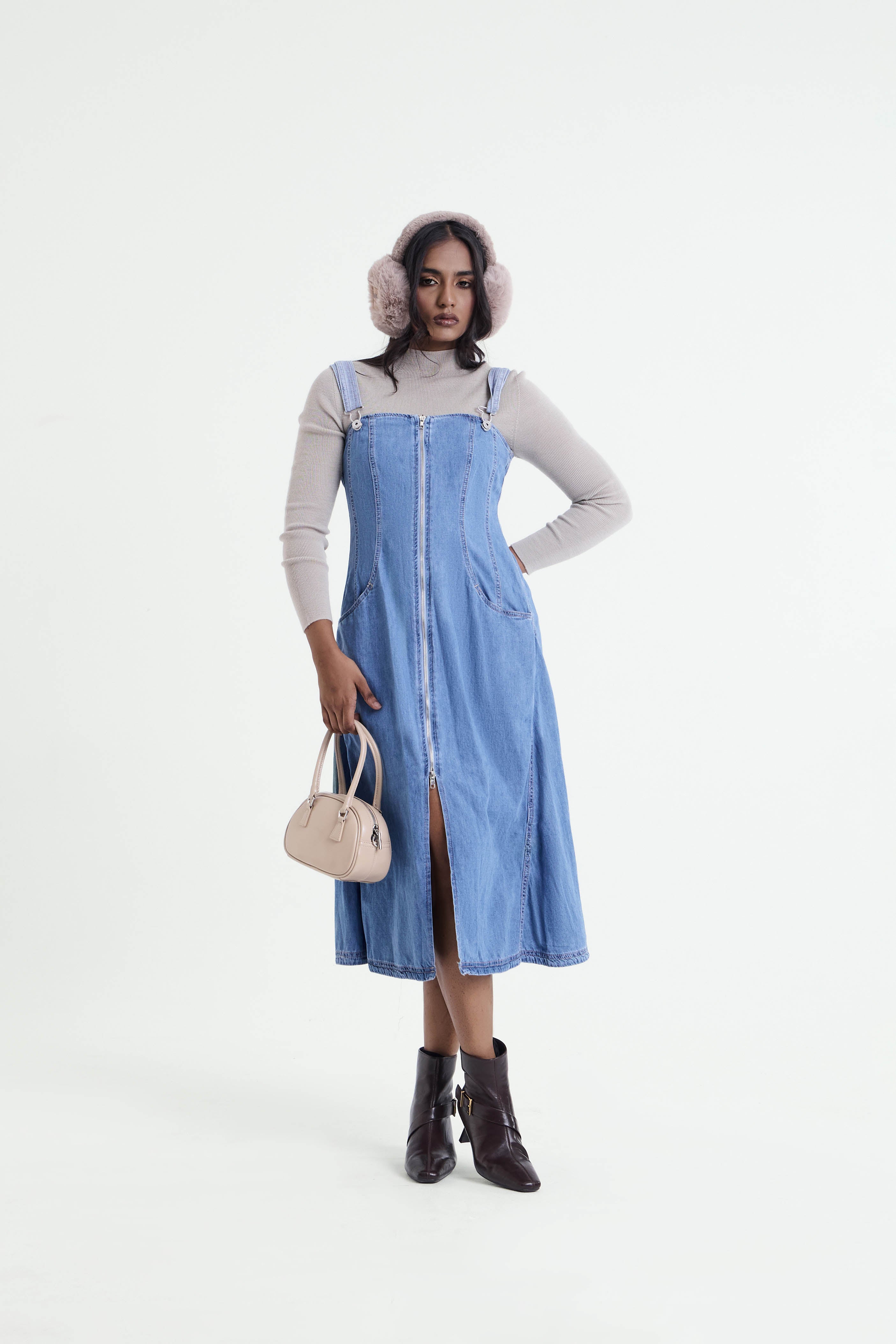adelaide zip denim midi dress adelaide zip denim midi dress I Need You Denim Midi Dress