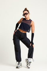 Shadow Sprint Mesh Crop
