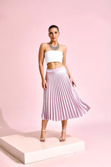 Aria Pleated Midi Skirt