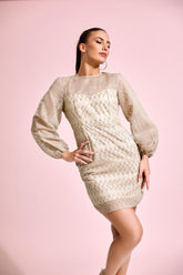 Aqua Bloom Mini Dress