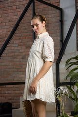 Maya Button Down Frill Dress