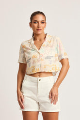 Amelie Casual Printed Button Down Top