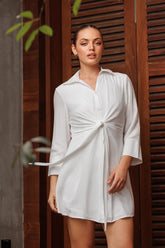 Tie Front Short Dress