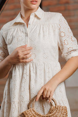 Maya Button Down Frill Dress