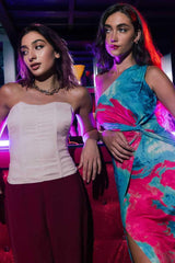 Glimmering Shadow One Shoulder Dress