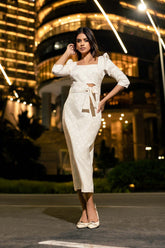 Crimson Desire Midi Dress