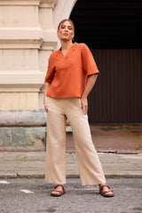 Camille Dawn Linen Top