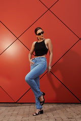 High Rise Skinny Bootcut Jeans