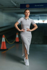 Ribbed Radiance Long Dress