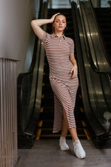 Ribbed Radiance Long Dress