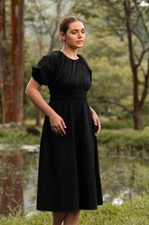 Moonlit Mirage Linen Dress