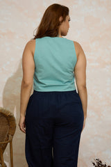 Sunlit Straps linen Top