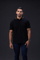 Gridline Tipped Collar Polo