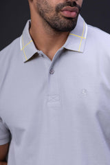 Gridline Tipped Collar Polo