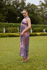 Batik Whirl Halter Neck Dress