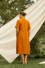 Zaya Petal Linen Dress