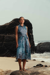 Golden Dunes Midi Dress