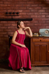 Bloom Touched Linen Dress