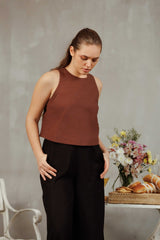 Azalia Loom Linen Top