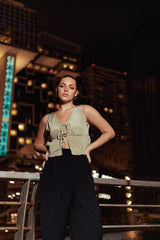 Cinch And Flounce Tie Top