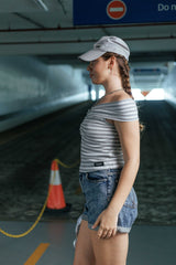 Stripes & shoulders Top