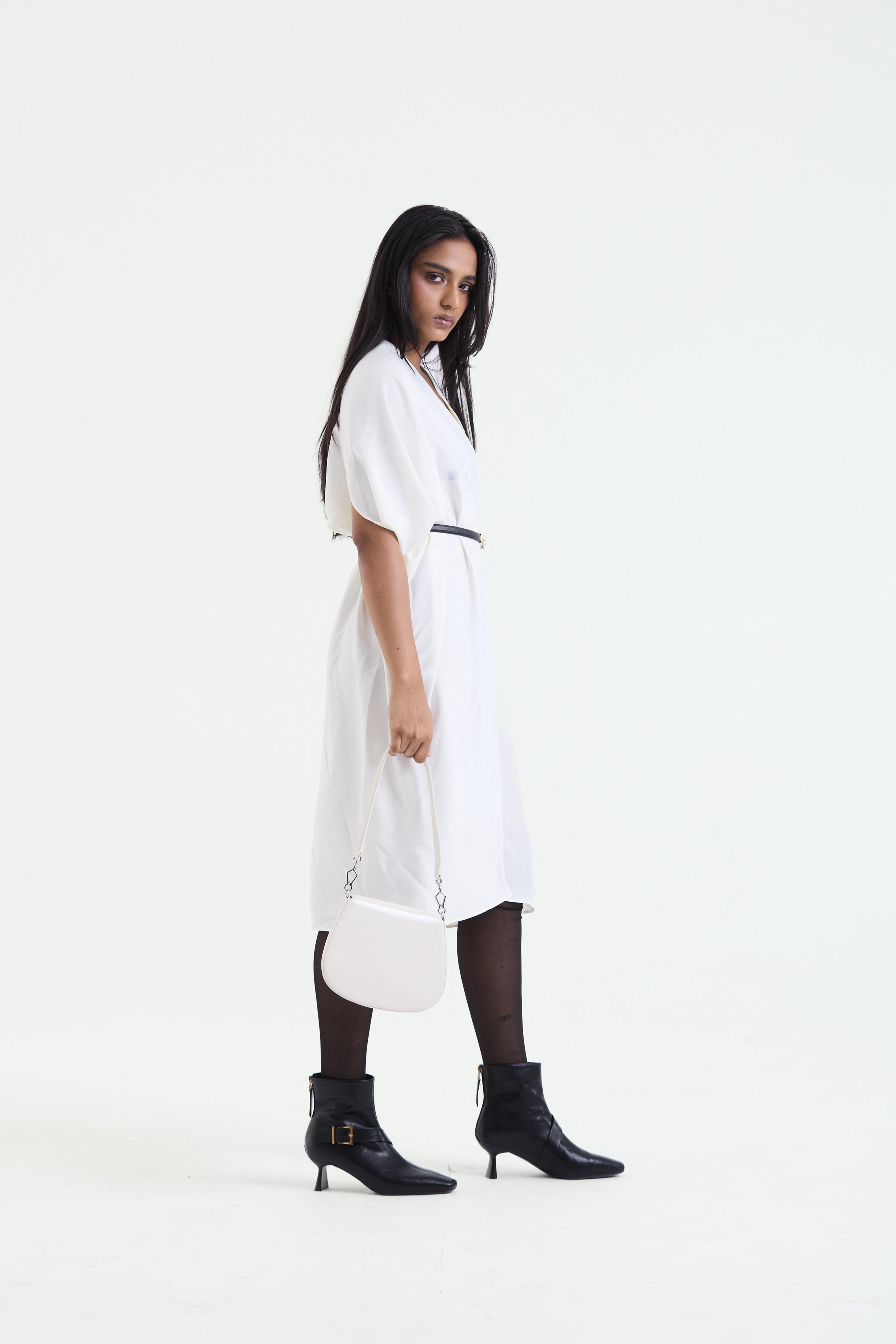 cocoon midi dress Amalfi Cocoon Midi Dress, Black/Ivory Alembika U.S
