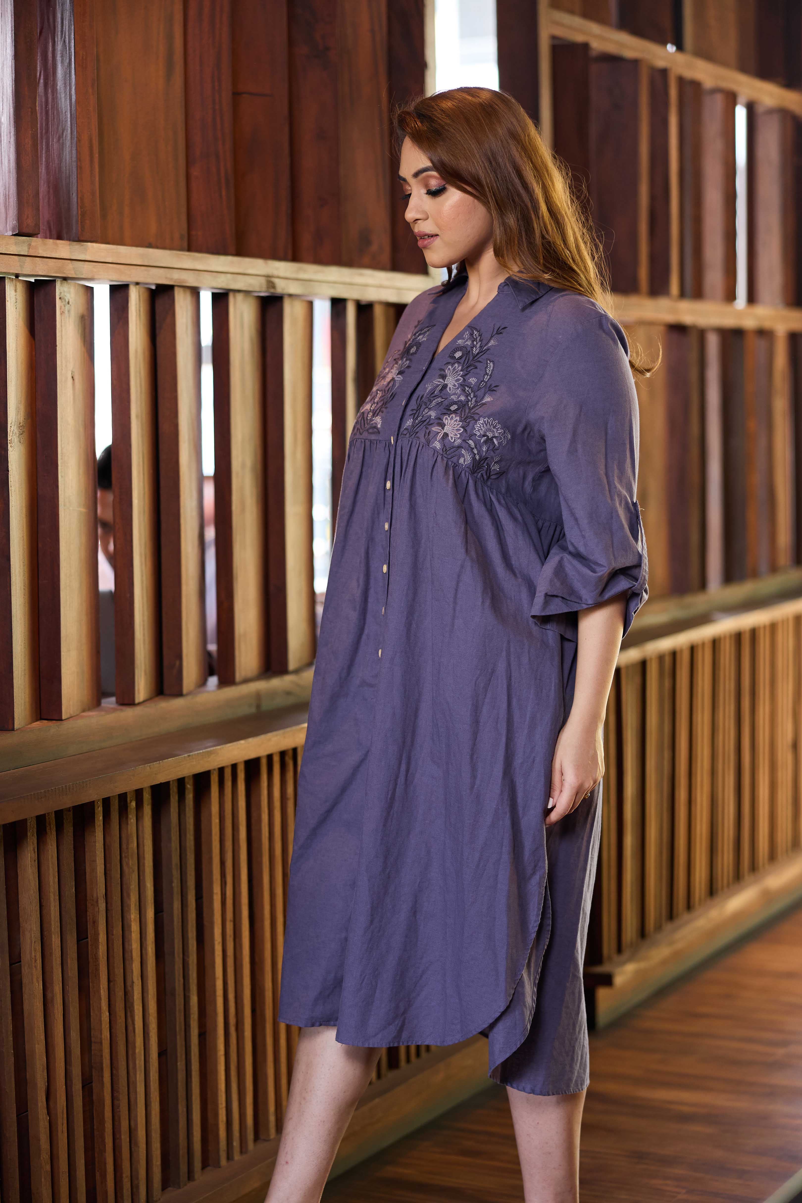 Nia Bloom Linen Dress