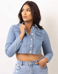 DENIM STUD JACKET