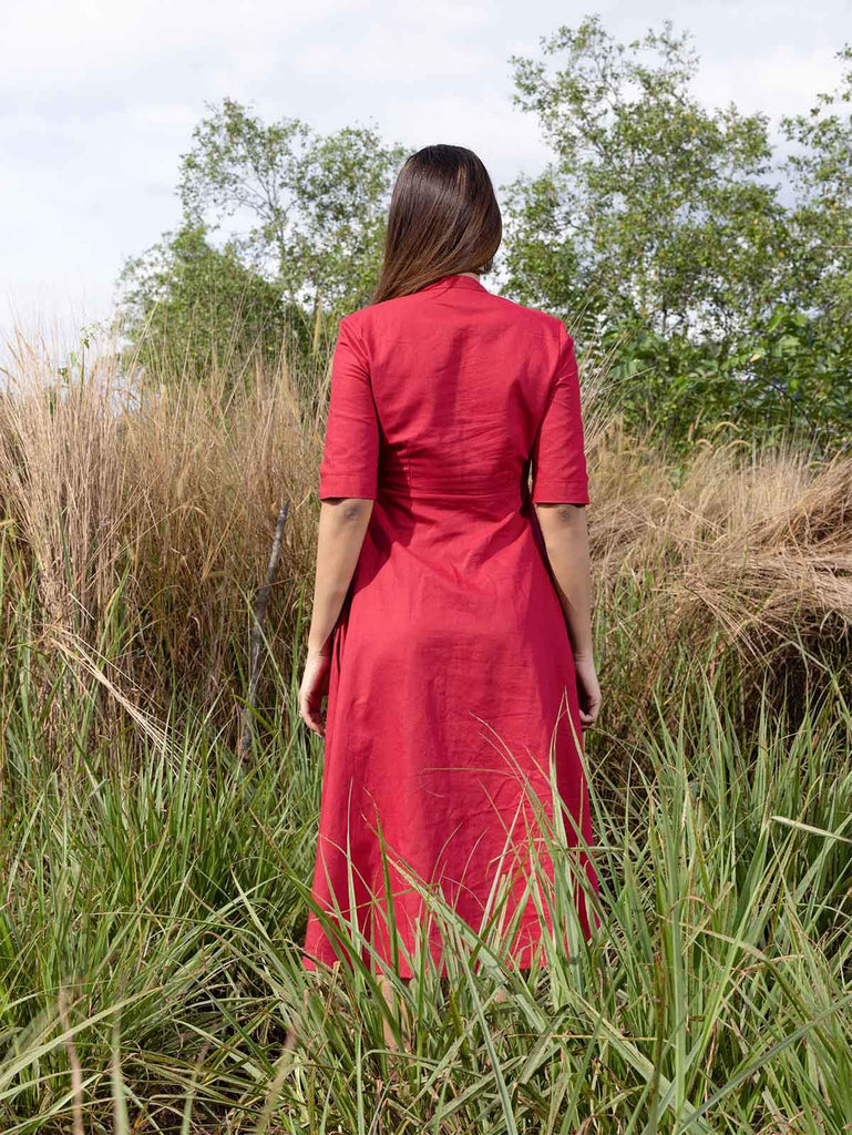 Summer Diary Embroidery Linen Dress