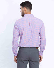 Glacial Grit - Pink Navy Check