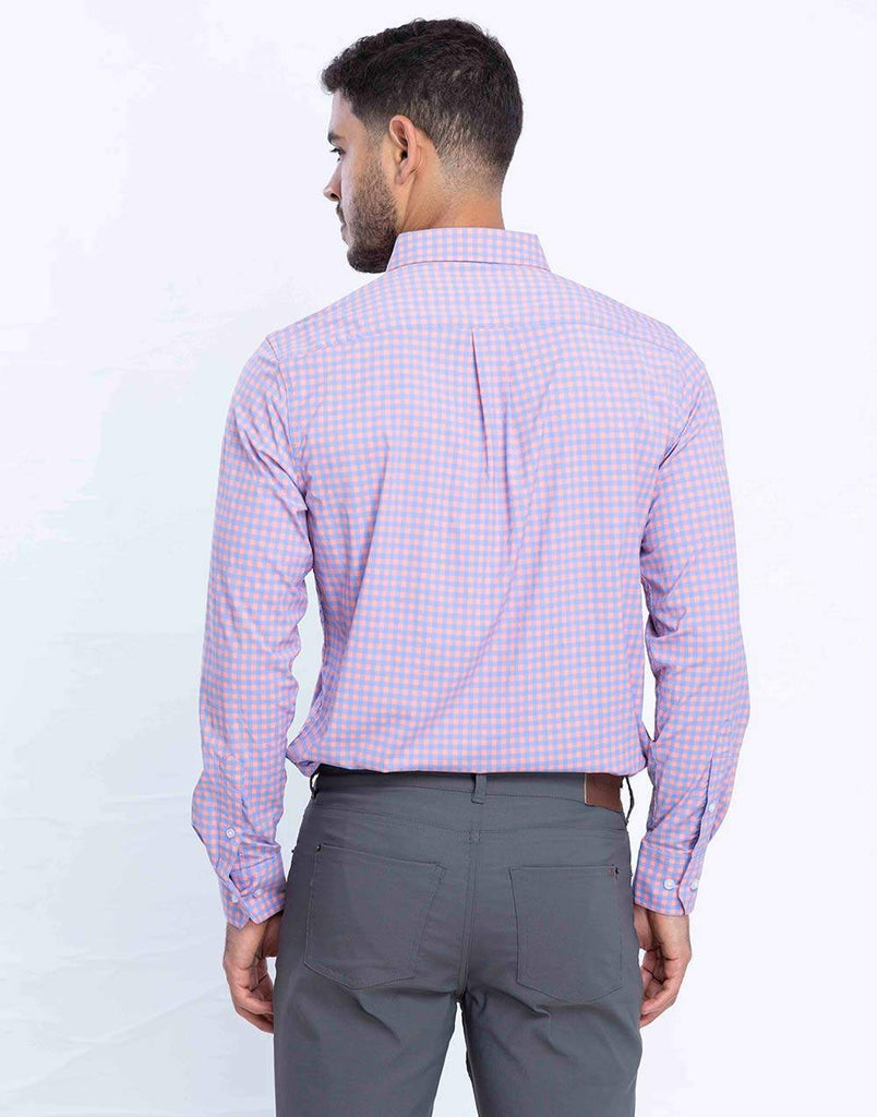 Glacial Grit - Pink Navy Check