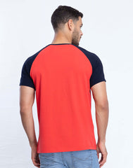 Veteran Raglan Sleeve Tee - Dark Coral