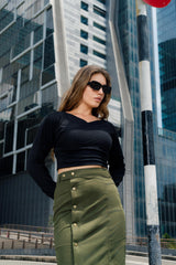 Wrap Luxe Crop Top