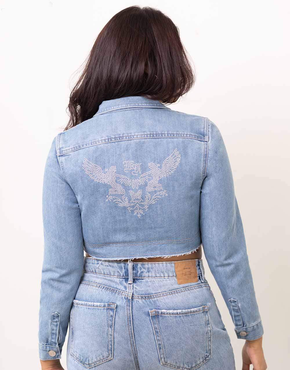 DENIM STUD JACKET