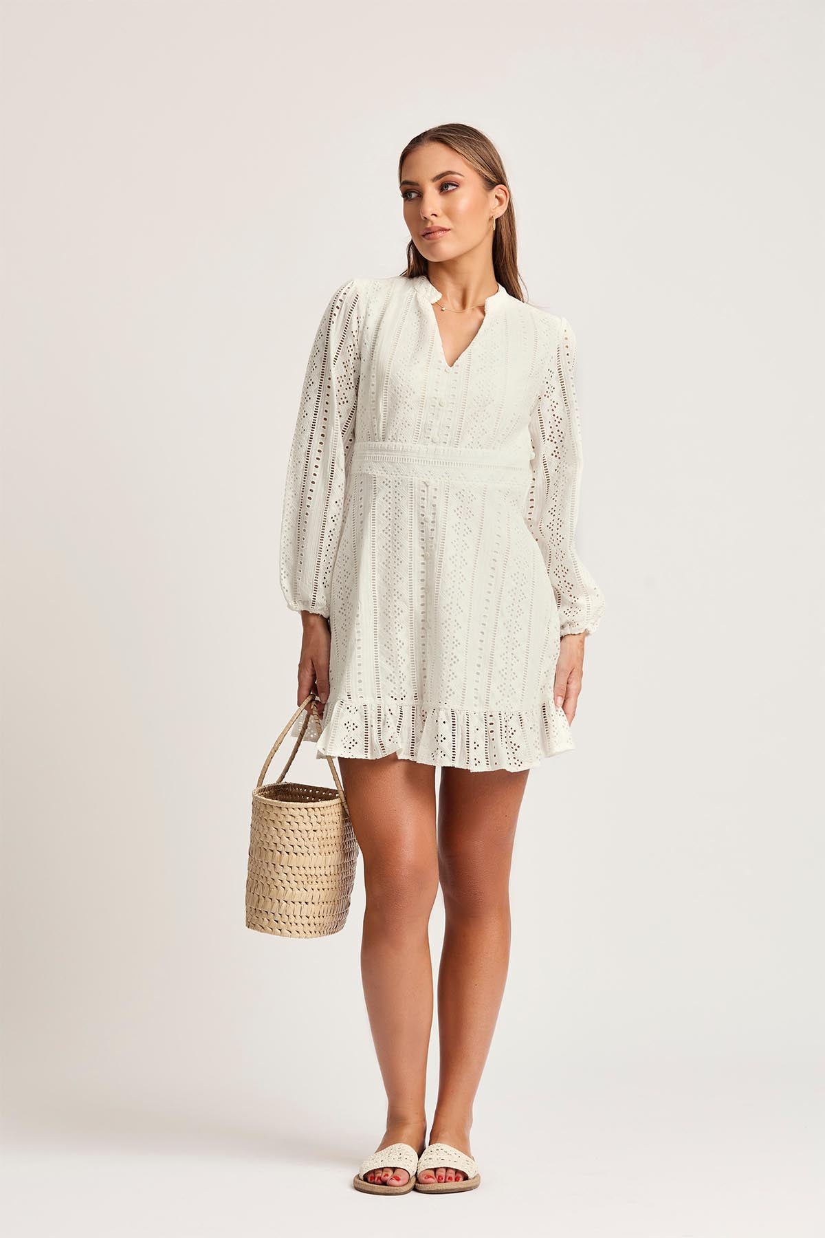 Layla Puff Sleeve Short Dress