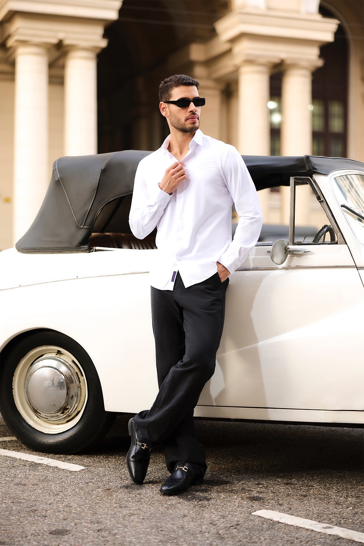 Midnight Wave Textured Shirt
