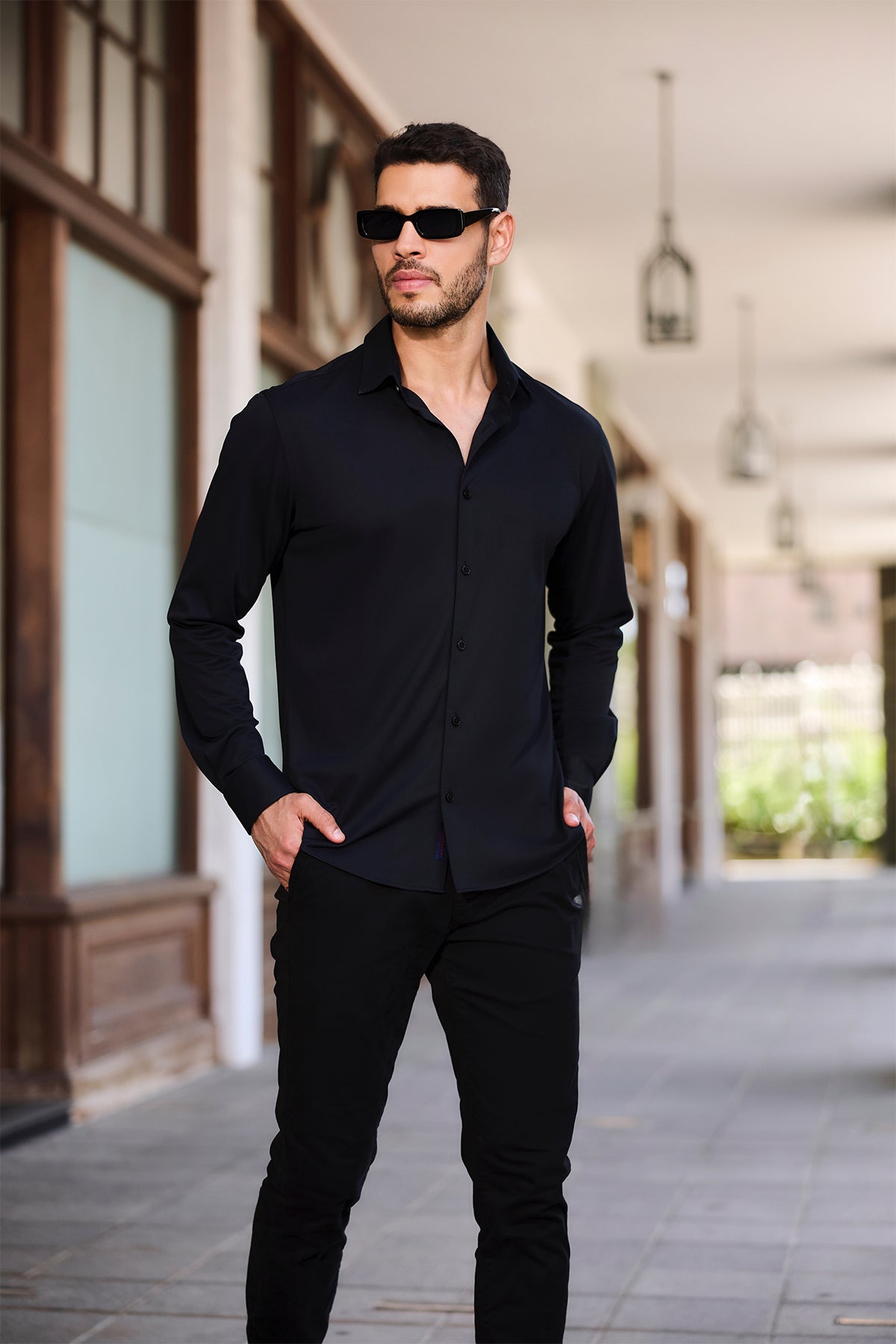 Midnight Wave Textured Shirt