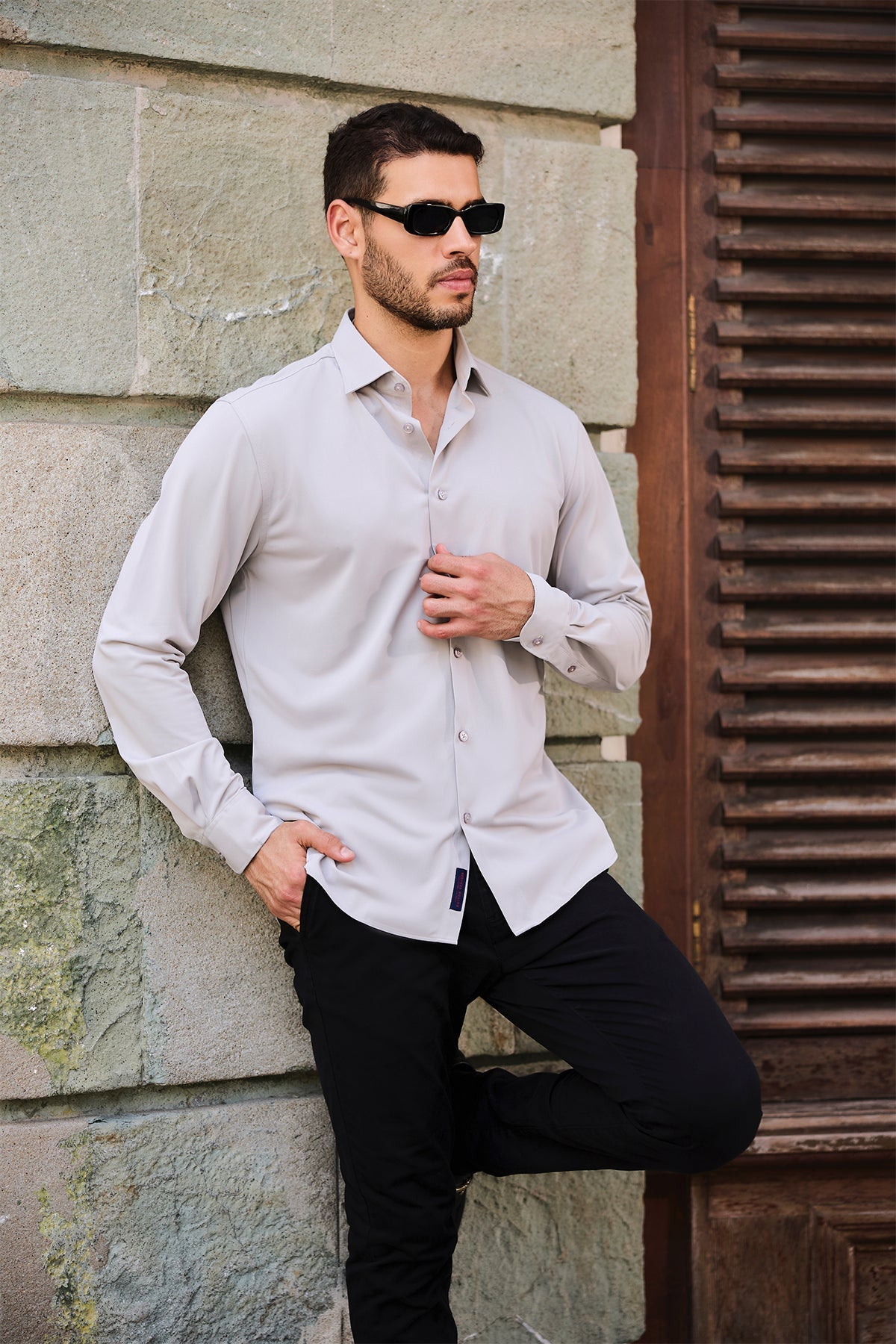 Midnight Wave Textured Shirt
