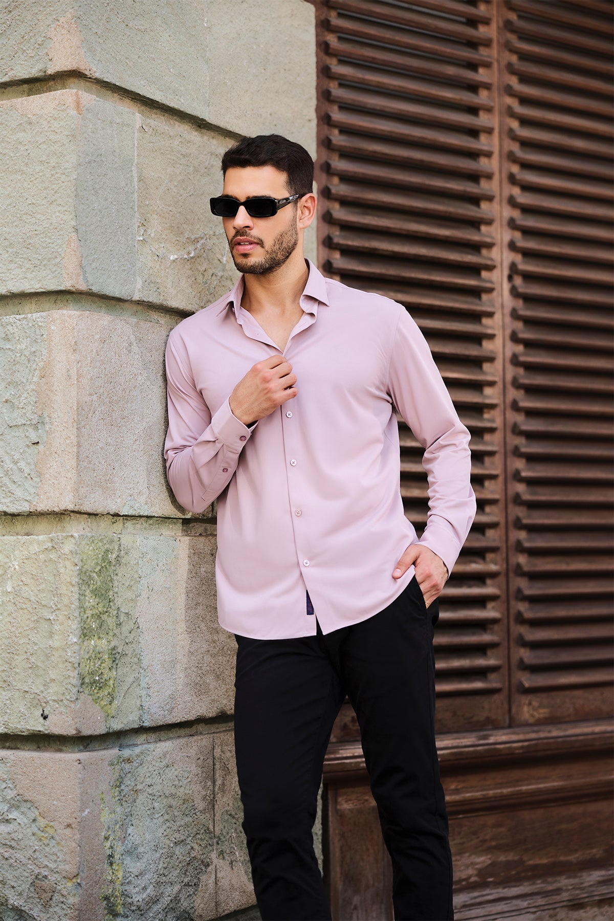 Midnight Wave Textured Shirt