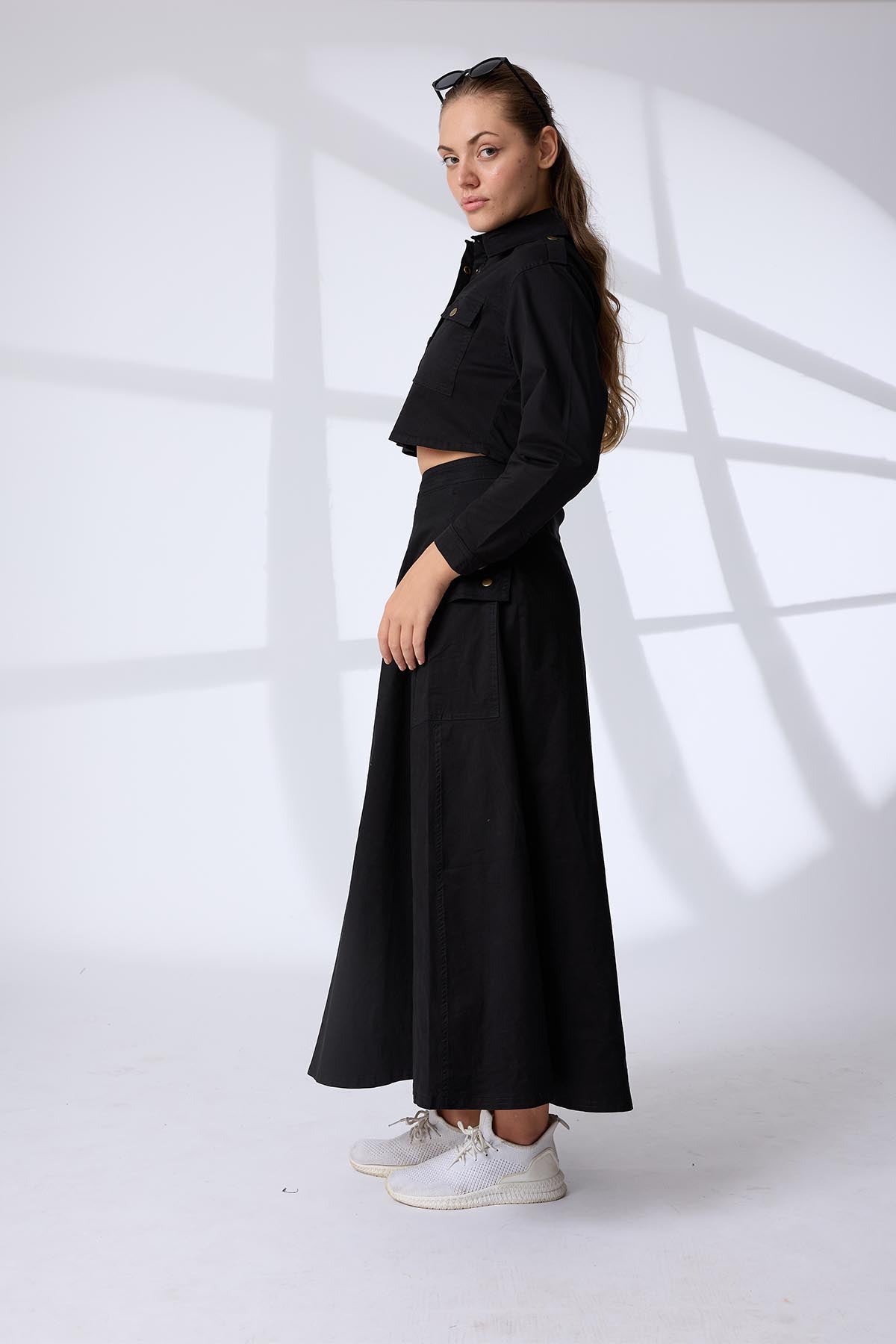 SleekZip Flare Skirt
