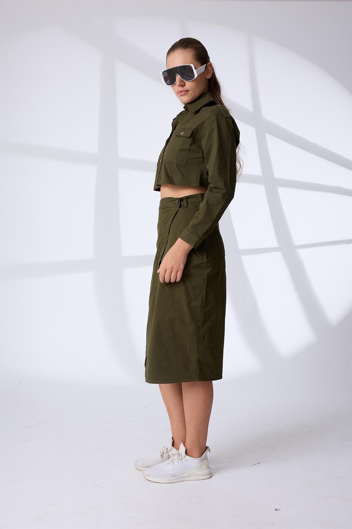 Vera Wrap Slit Skirt