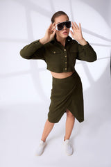 Vera Wrap Slit Skirt