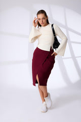 Vera Wrap Slit Skirt