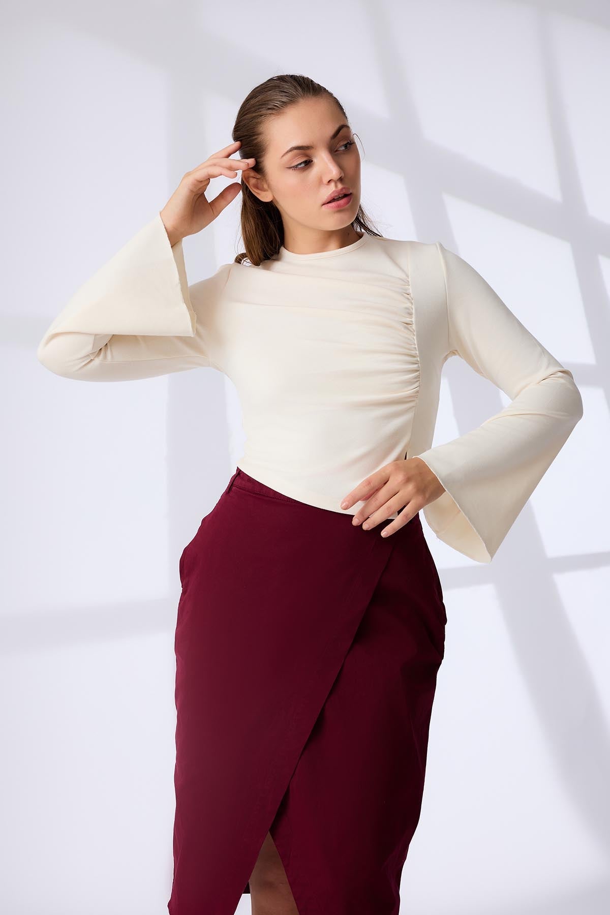 Vera Wrap Slit Skirt