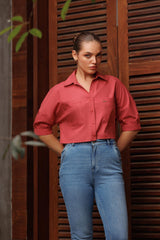 Kaylee Button Down Crop Top