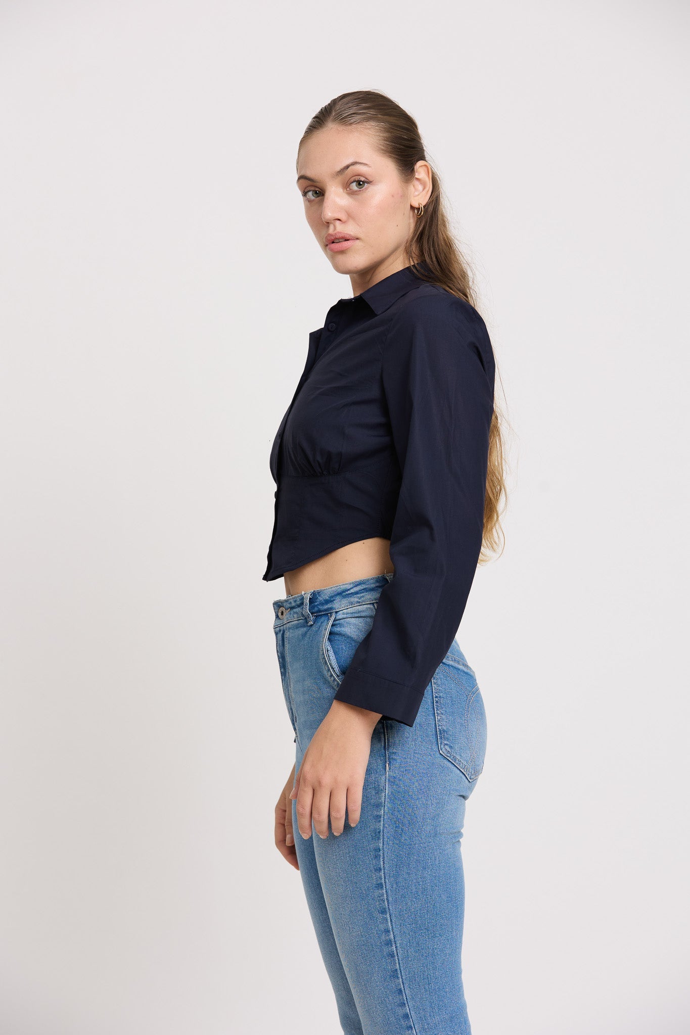 Astrid Corset Detail Long Sleeve Top