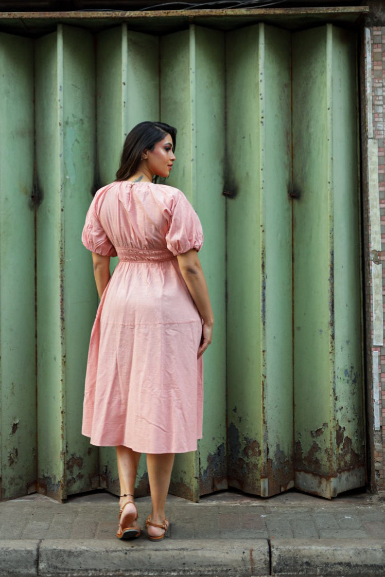 Moonlit Mirage Linen Dress