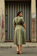 Moonlit Mirage Linen Dress