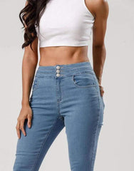 Three Waist Band Skinny Jean