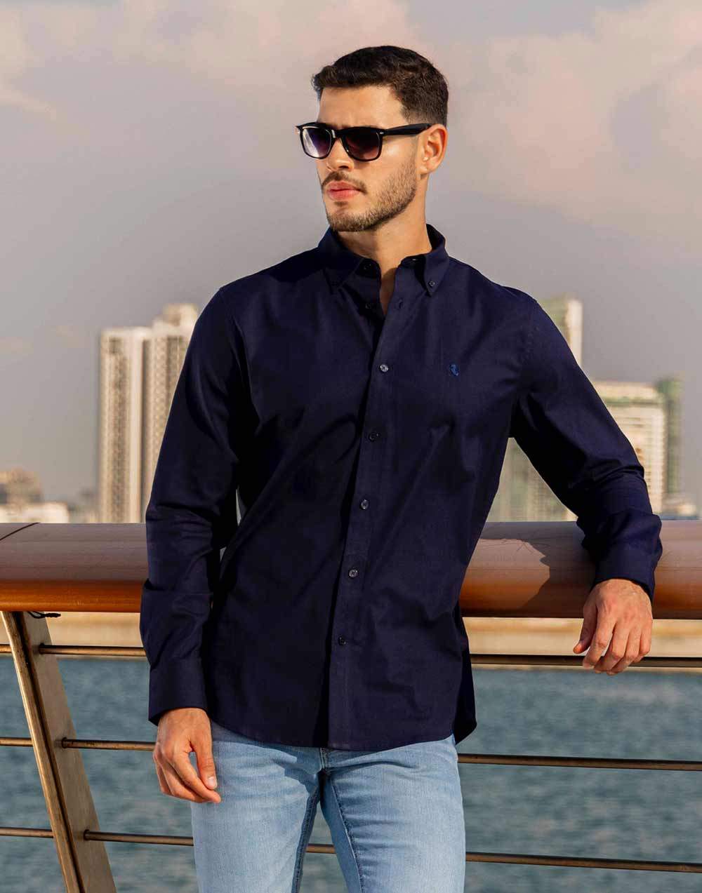 Titan Blue Long Sleeve Shirt